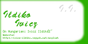 ildiko ivicz business card